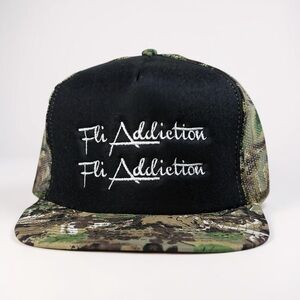 Fli Addiction FA Otto Collection Camouflage SnapBack Trucker Hat Streetwear NEW
